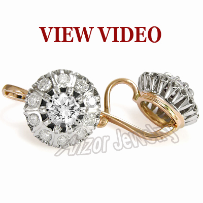Russian Style 3.50 ctw Diamond Earrings 585