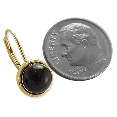 14k Gold Black Onyx Earrings