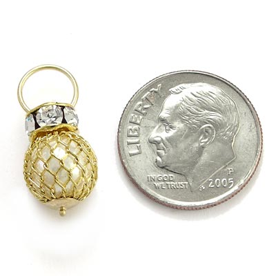 14k Gold Swarovski Crystal Earring Charms