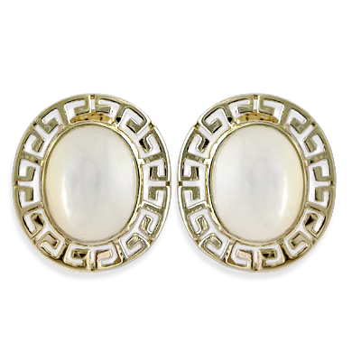 14k Gold Mother of Pearl Earrings