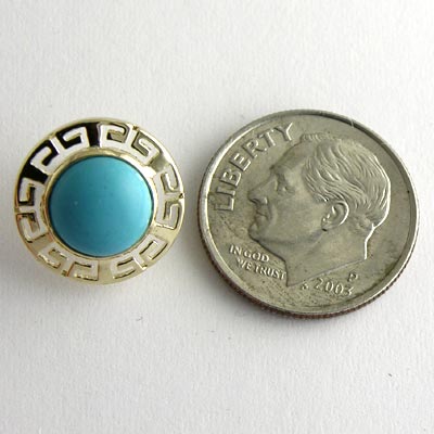 14k Gold Turquoise Earrings