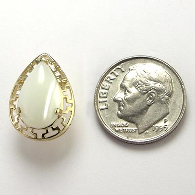 14k solid Gold Mother of Pearl Earrings