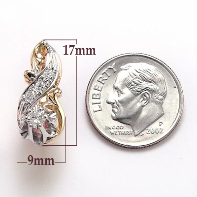 Russian Vintage Style diamond earrings 585 14k