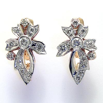 Russian style Diamond Earrings 585