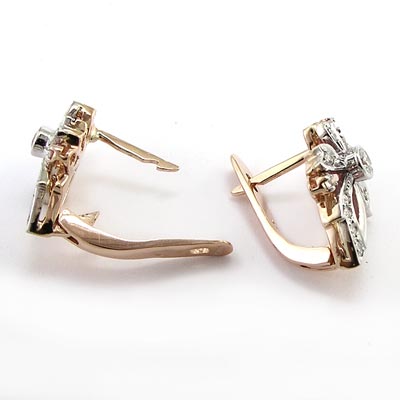 Russian style Diamond Earrings 585