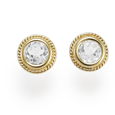 14k Yellow Gold Lab Grown Diamond Stud Earrings