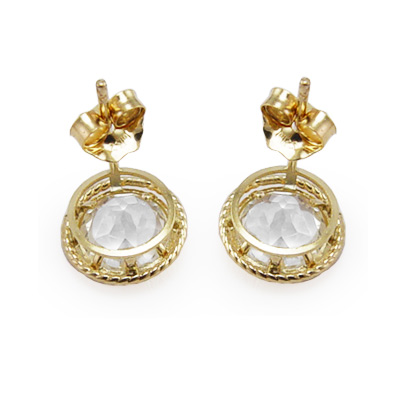 14k Yellow Gold Lab Grown Diamond Stud Earrings