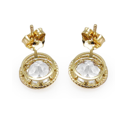 14k Yellow Gold Lab Grown Diamond Stud Earrings