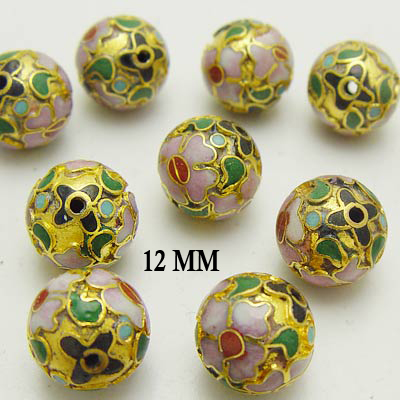 Lot 50 Cloisonne Enamel Beads