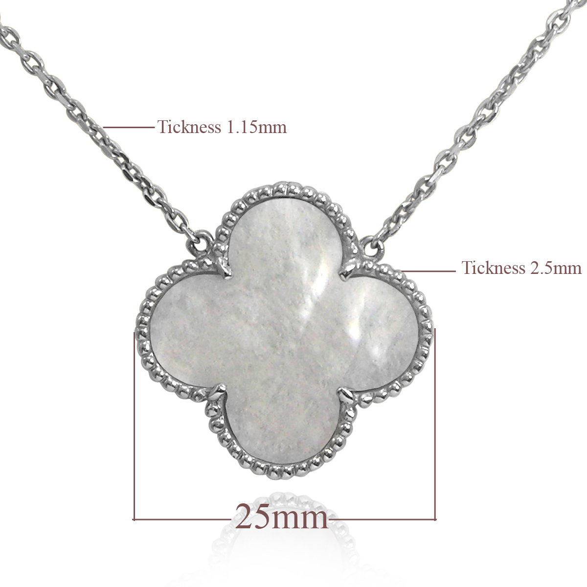 14k Gold Mother of Pearl Necklace