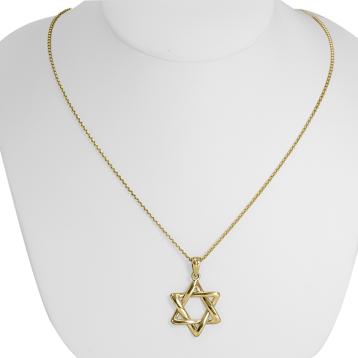 14k yellow Gold Jewish Star of David Necklace