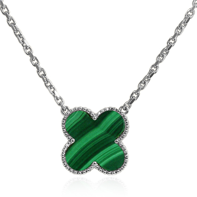 14k Gold Turquoise & Malachite Two Sides Necklace