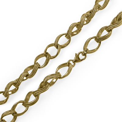 14k Gold Design Link Chain Necklace