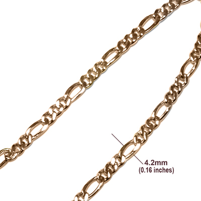 14k Gold Figaro Chain Necklace