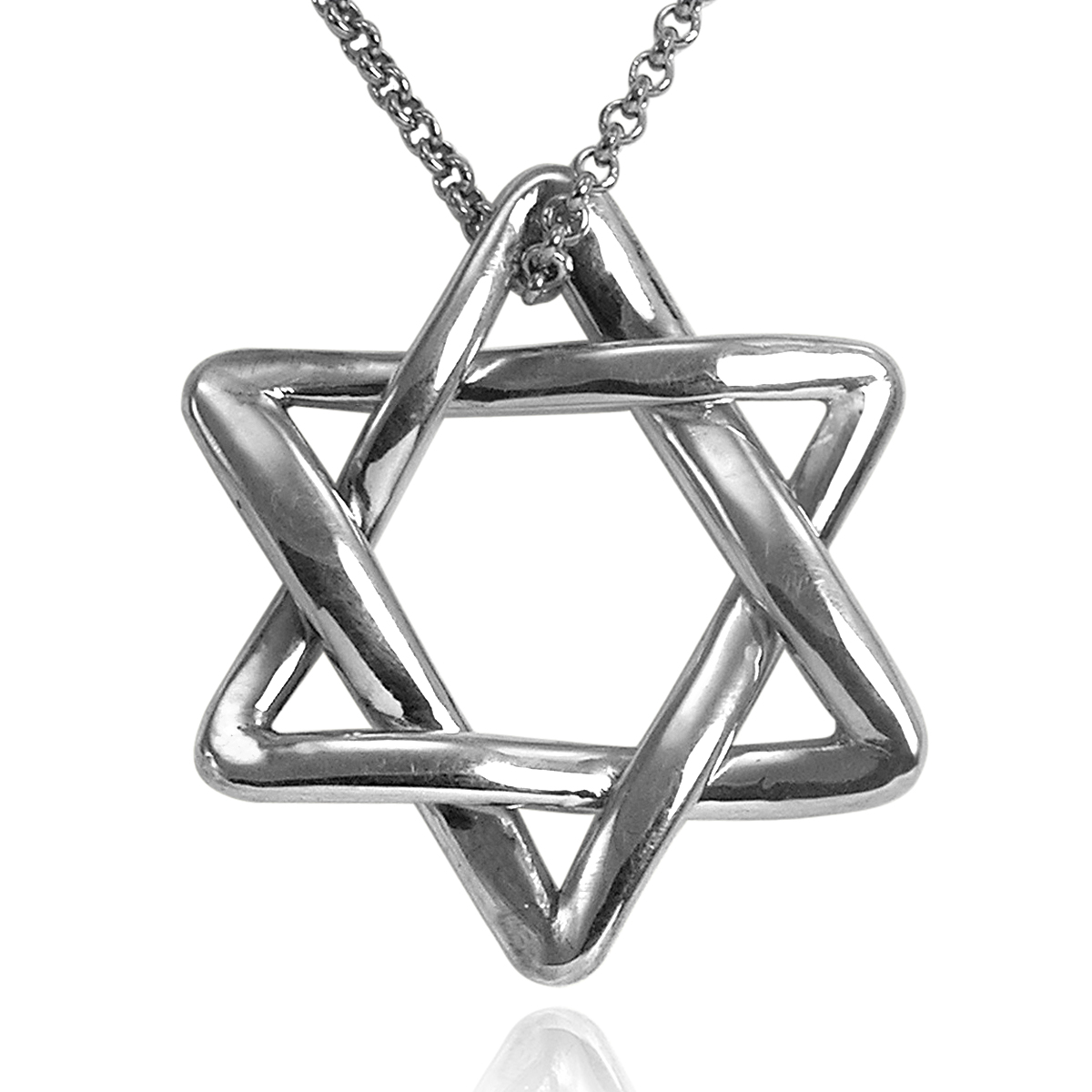 Jewish Star of David Pendant in Platinum