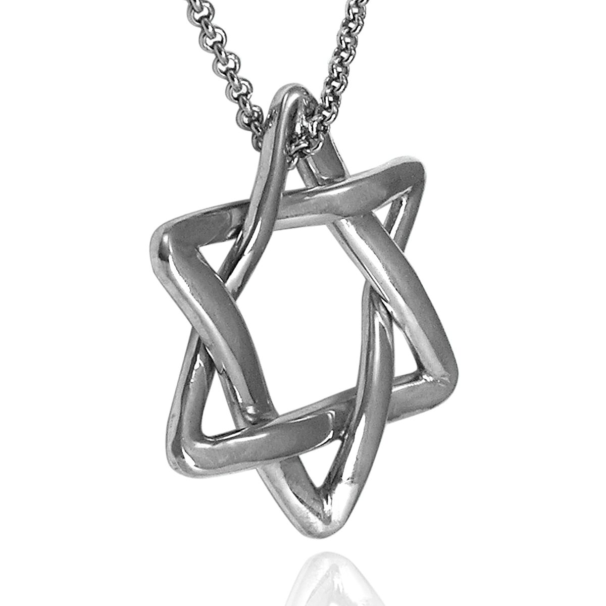 Jewish Star of David Pendant in Platinum