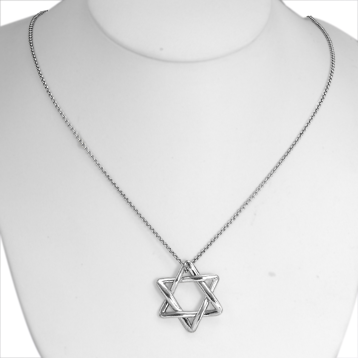 Jewish Star of David Pendant in Platinum