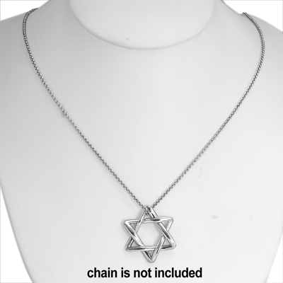 Jewish Star of David Pendant in Platinum 22by 25mm