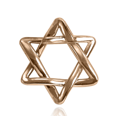 Jewish Star of David Pendant in 14k 22by 25mm