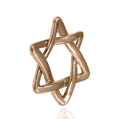 Jewish Star of David Pendant in 14k 22by 25mm
