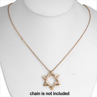 Jewish Star of David Pendant in 14k 22by 25mm
