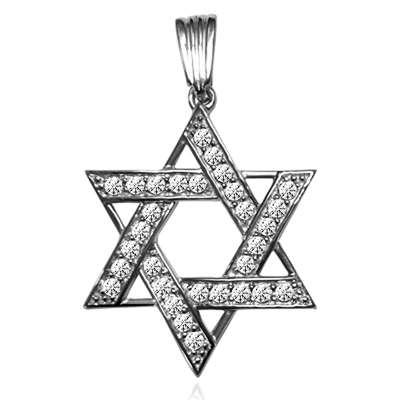 Lab Grown Diamond Star of David Pendant in 14K