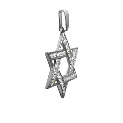 Lab Grown Diamond Star of David Pendant in 14K