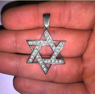 Lab Grown Diamond Star of David Pendant in 14K