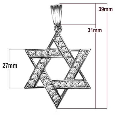 Lab Grown Diamond Star of David Pendant in 14K