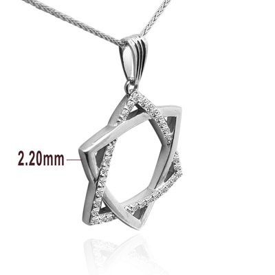 Cubic Zirconia Star of David Pendant in Silver