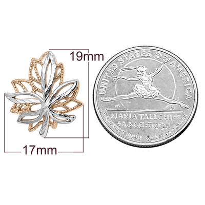 Maple Leaf Design Pendant in 14k Gold