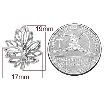 Maple Leaf Design Pendant in 14k Gold