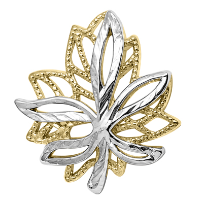 Maple Leaf Design Pendant in 14k Gold