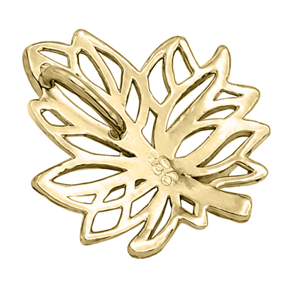 Maple Leaf Design Pendant in 14k Gold