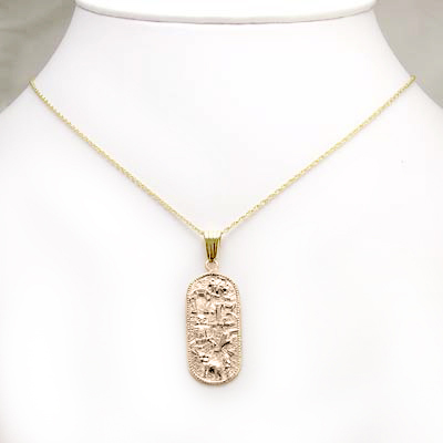 14k Gold 7 Talisman Good Luck Pendant