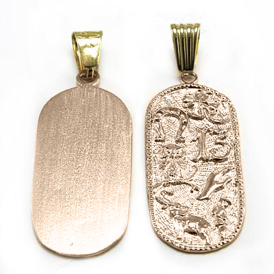 14k Gold 7 Talisman Good Luck Pendant