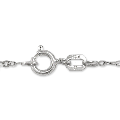 14k White Gold Greek Design Pendant