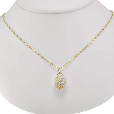 14k Gold Pearl Pendant Necklace