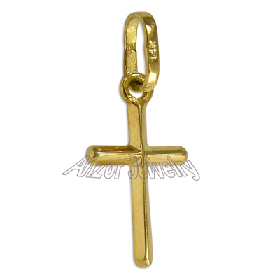 14k Yellow Gold Cross Pendant