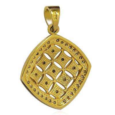 Russian Style Diamond Pendant in 585 14K