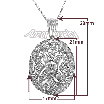Russian Style Diamond Pendant 585 14k
