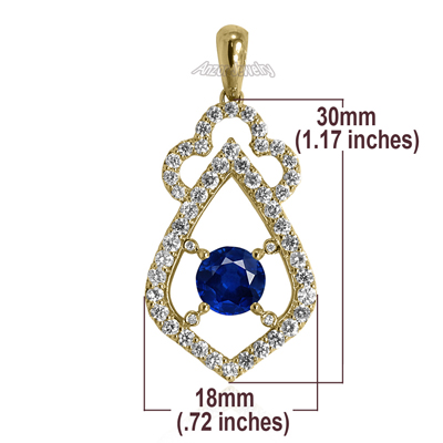 European Style Diamond Pendant 585 14k