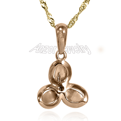 Russian Style Diamond Pendant with 14k Gold Chain