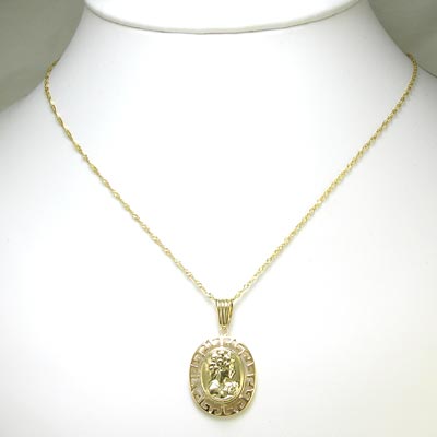 14k Gold Cameo Pendant