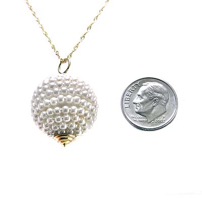 14k Gold Pearl Pendant