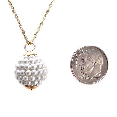 14k Gold Pearl Pendant
