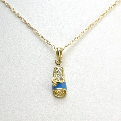 14k Blue Sandal Pendant