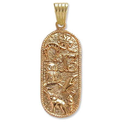 14k Rose Gold 7 Talisman Good Luck Pendant