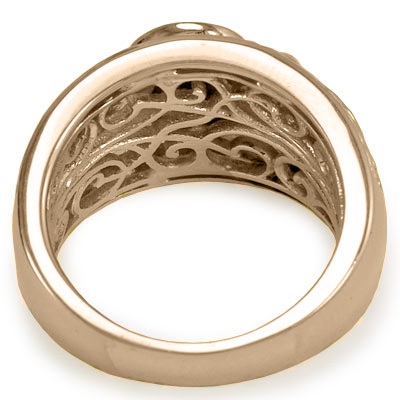 Men's Ring Sapphire and Diamonds in 14k