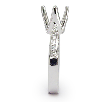 18k White Gold Diamond Setting Ring
